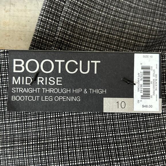 New Apt 9 pull on bootcut stretch dress pants trousers classic office careers 10 - Picture 8 of 9
